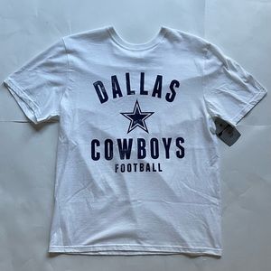 NWT Dallas Cowboys T-Shirt Men M Medium White Blue Logo NFL Football Fall